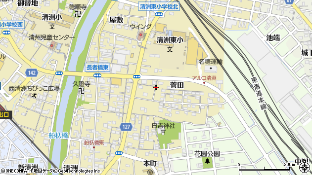 〒452-0942 愛知県清須市清洲の地図