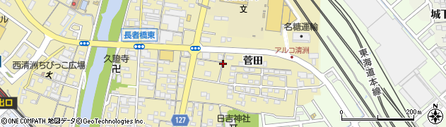 愛知県清須市清洲周辺の地図