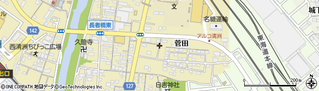 愛知県清須市清洲周辺の地図