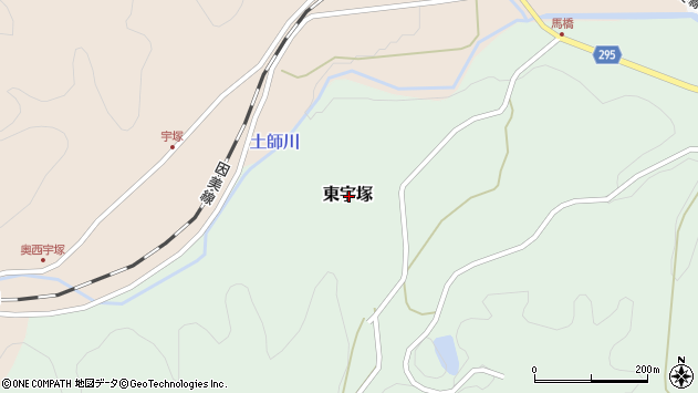 〒689-1453 鳥取県八頭郡智頭町東宇塚の地図