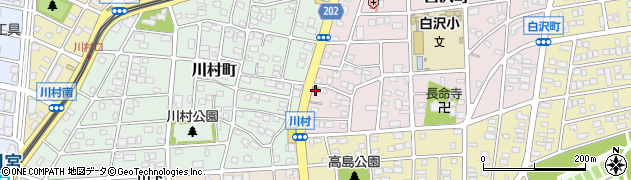 名古屋白沢郵便局周辺の地図