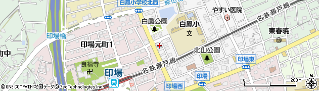 篠木尾張旭線周辺の地図