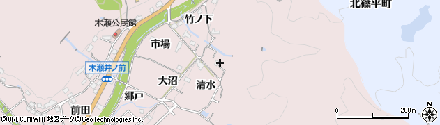 愛知県豊田市木瀬町（清水）周辺の地図