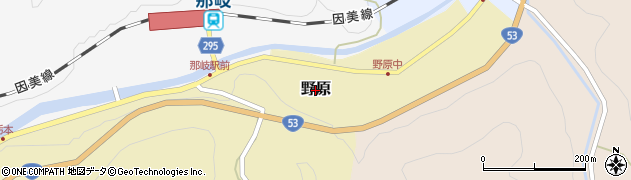 鳥取県智頭町（八頭郡）野原周辺の地図