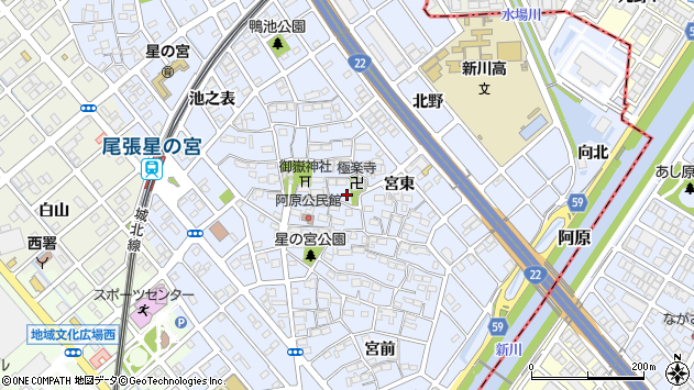 〒452-0901 愛知県清須市阿原の地図