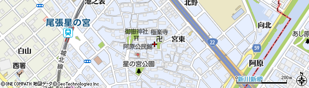 愛知県清須市阿原周辺の地図