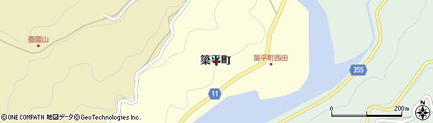 愛知県豊田市簗平町周辺の地図