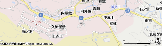 愛知県豊田市折平町上赤土173周辺の地図