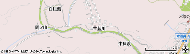 愛知県豊田市木瀬町（韮川）周辺の地図