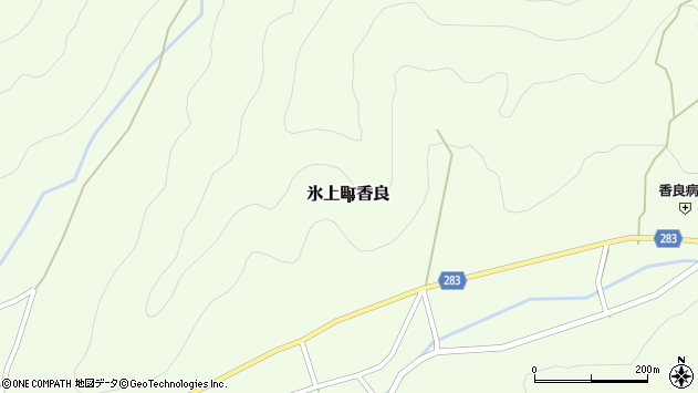 〒669-3642 兵庫県丹波市氷上町香良の地図