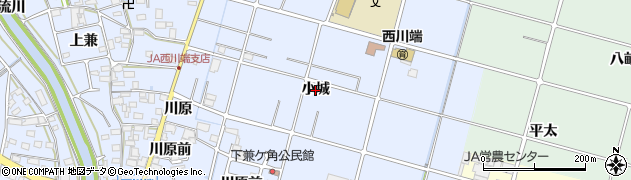 愛知県愛西市西川端町（小城）周辺の地図
