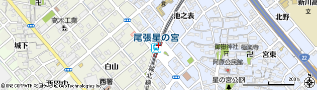 愛知県清須市周辺の地図