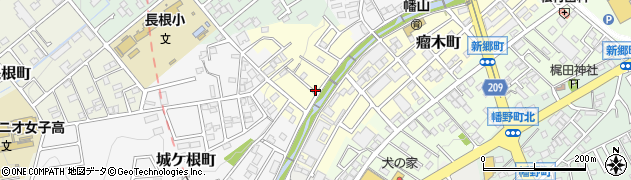 愛知県瀬戸市瘤木町周辺の地図