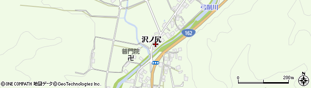 京都府京都市右京区京北上弓削町（沢ノ尻）周辺の地図