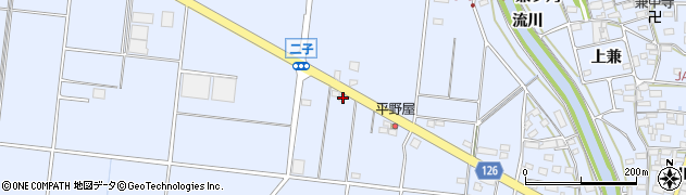 愛知県愛西市二子町新田172周辺の地図