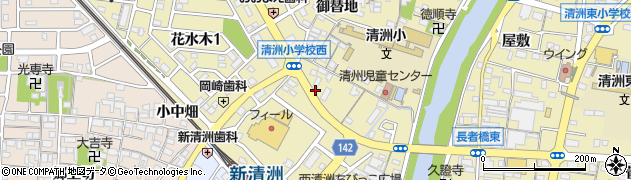 愛知県清須市清洲（天王北）周辺の地図