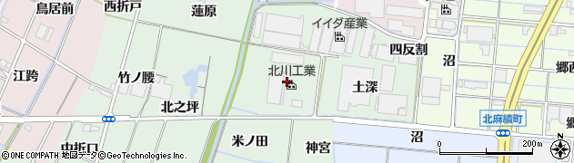 愛知県稲沢市目比町（東折戸）周辺の地図