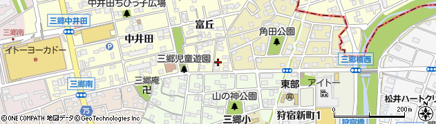 愛知県尾張旭市三郷町富丘25周辺の地図