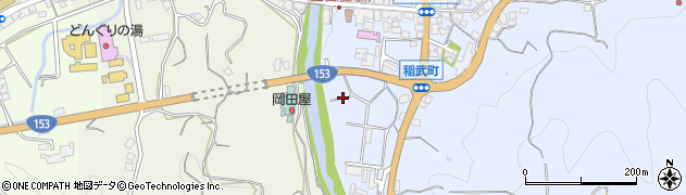 愛知県豊田市稲武町（ゴワイタ）周辺の地図
