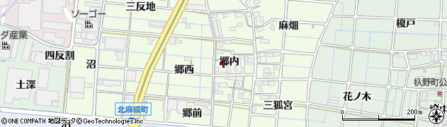 愛知県稲沢市北麻績町郷内26周辺の地図