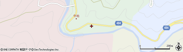 愛知県豊田市牛地町（明ケ沢）周辺の地図