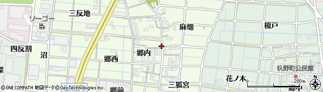 愛知県稲沢市北麻績町郷内14周辺の地図