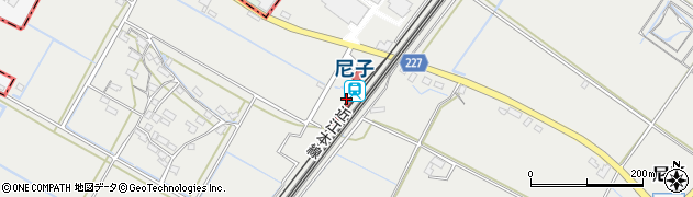 尼子駅周辺の地図