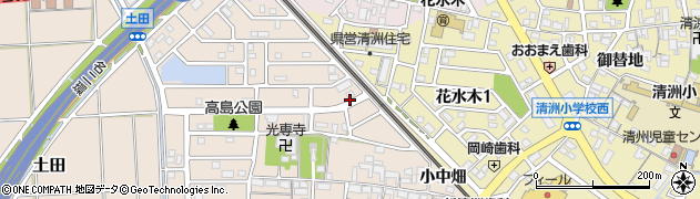 愛知県清須市土田（北浦）周辺の地図