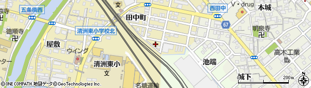 愛知県清須市清洲田中町161周辺の地図