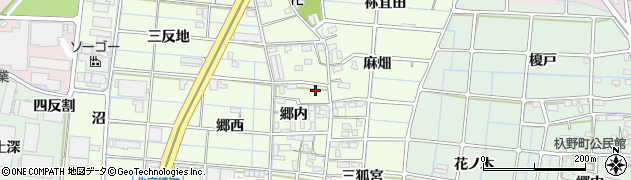 愛知県稲沢市北麻績町郷内13周辺の地図