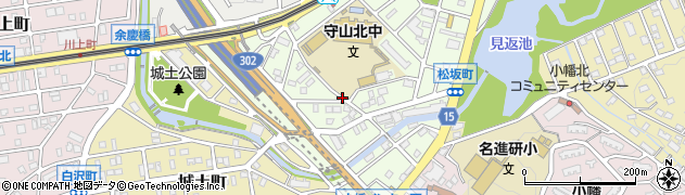 愛知県名古屋市守山区松坂町周辺の地図