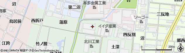 愛知県稲沢市目比町一町割周辺の地図
