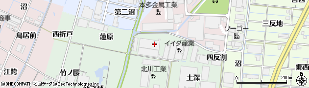 愛知県稲沢市目比町（一町割）周辺の地図