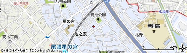 愛知県清須市阿原池之表周辺の地図