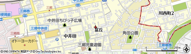 愛知県尾張旭市三郷町富丘周辺の地図