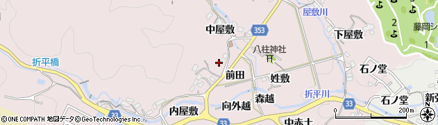 愛知県豊田市折平町中屋敷252周辺の地図