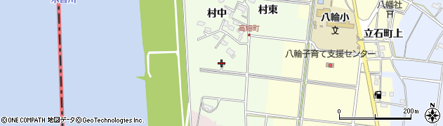 愛知県愛西市高畑町周辺の地図