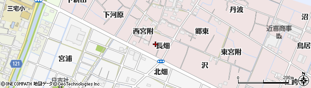 愛知県稲沢市今村町長畑周辺の地図