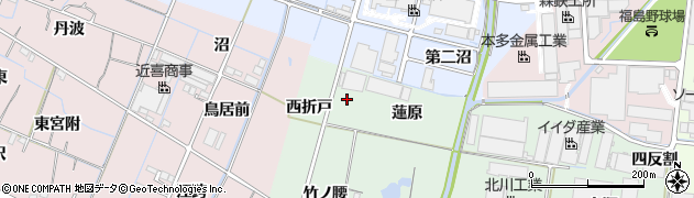 愛知県稲沢市目比町西折戸周辺の地図