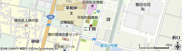 愛知県稲沢市平和町中三宅（二丁割）周辺の地図