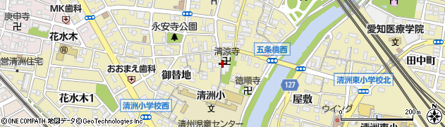 清涼寺周辺の地図