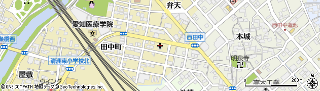 愛知県清須市清洲田中町78周辺の地図