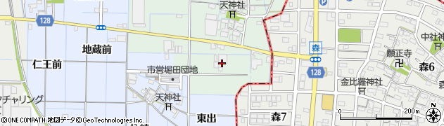 愛知県稲沢市中之庄町前田周辺の地図