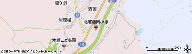 愛知県豊田市木瀬町桧本周辺の地図