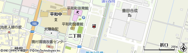 愛知県稲沢市平和町下三宅（沼）周辺の地図