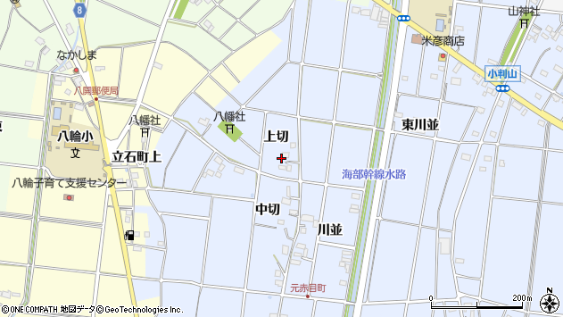〒496-8045 愛知県愛西市元赤目町の地図