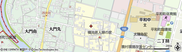愛知県稲沢市平和町横池（本田）周辺の地図