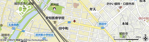 愛知県清須市清洲田中町56周辺の地図