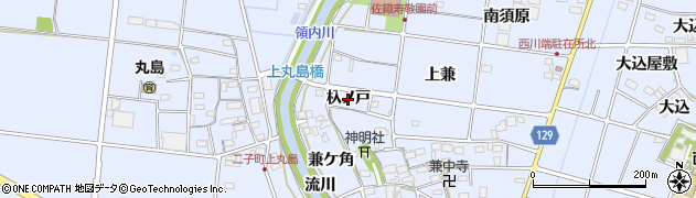 愛知県愛西市西川端町（杁ノ戸）周辺の地図