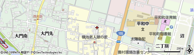 愛知県稲沢市平和町横池周辺の地図